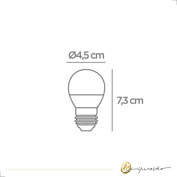 Lâmpada Led 3000K/4000K/6500K G45 4,8W Bivolt - OPUS Imagem de Lâmpada Led 3000K/4000K/6500K G45 4,8W Bivolt