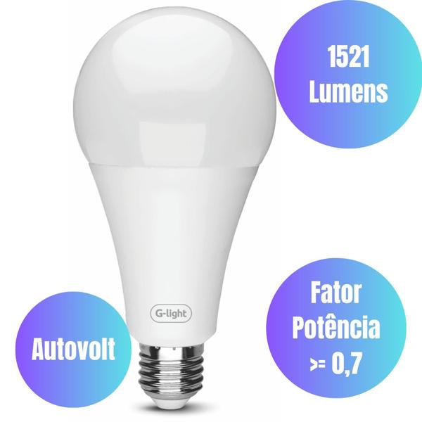 Lampada Led 3000K Branco Quente 20w Econômica Autovolt E27 P/ Sacada Sala Escritorio Banheiro Cozinha Quarto Varanda - G-Light Imagem de Lampada Led 3000K Branco Quente 20w Econômica Autovolt E27 P/ Sacada Sala Escritorio Banheiro Cozinha Quarto Varanda