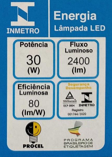 Imagem de Lâmpada Led 30w Bivolt 110/220 Super Branco Frio 6000k Galpão Salão Comercio E27 Padrão Muito Forte Interno Externo