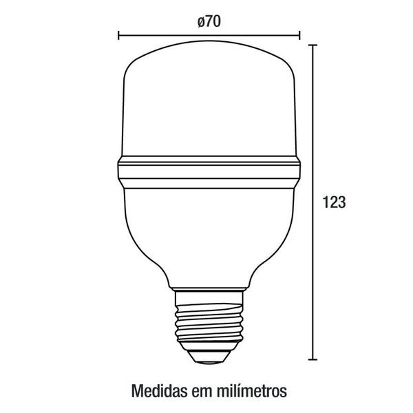 Imagem de Lâmpada Led 30w Bulbo Alta Potência E27 Luz Branca Blumenau