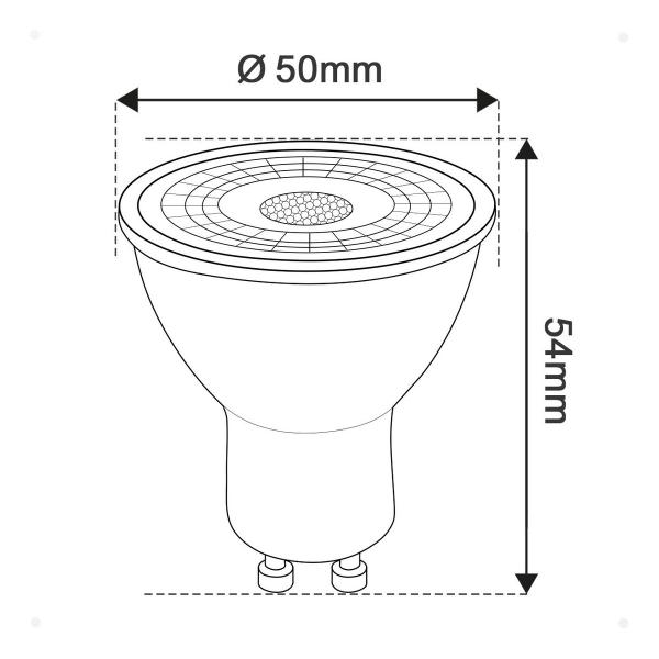 Imagem de Lampada led 6,5w bulbo mr16 gu10 quente ou frio 3000k 6500k dicroica