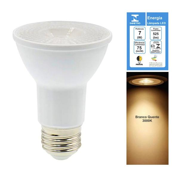 Imagem de Lampada LED 7W PAR20 E27 Branco Quente 2700K Bivolt