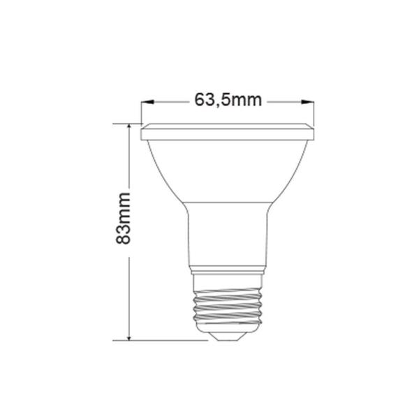 Imagem de Lâmpada Led 7w Par20 Soquete E27 Bivolt Luz Amarela 2700k - Galaxy LED