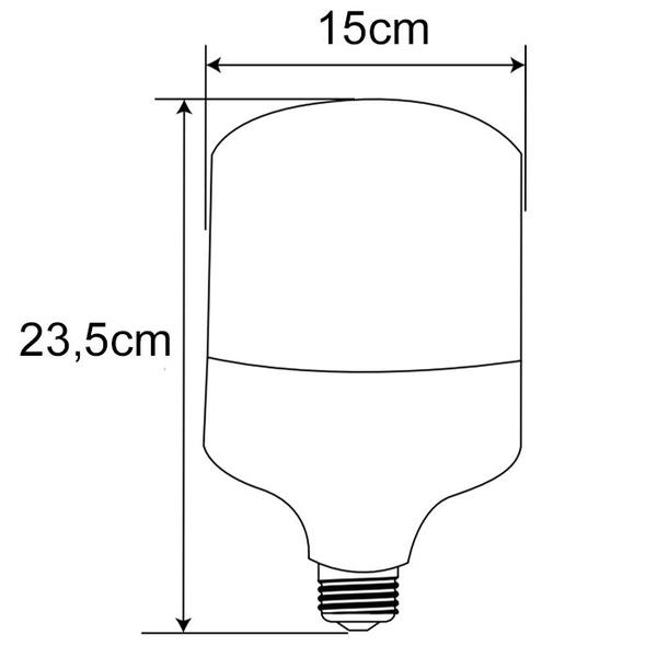 Imagem de Lampada led alta potencia 100w branco frio 6500k biv e27 c/ adaptador e40 galaxy