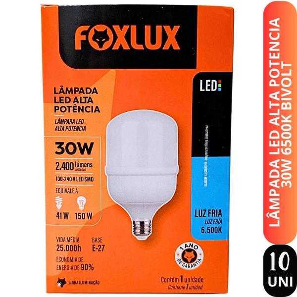 Imagem de Lâmpada Led Alta Potencia 30W 6500k Bivolt Fx Kit10