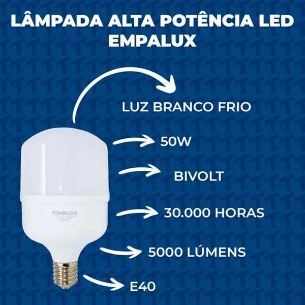 Imagem de Lâmpada LED Alta Potência 50W Luz Branca Bivolt Empalux