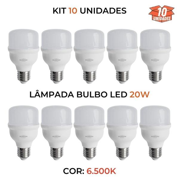 Imagem de Lampada led alta potencia e-27 bivolt 6500k blumenau t-shape potencia:20w