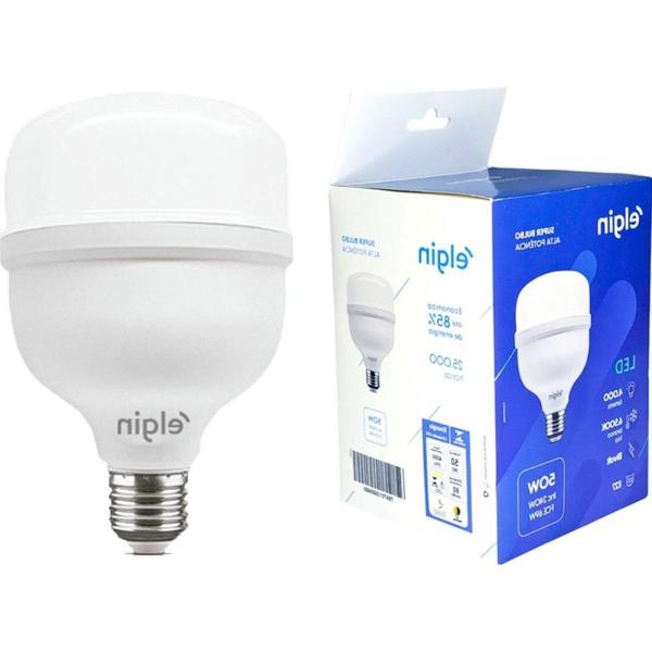Lampada Led Alta Potencia Elgin 50W. 4000Lm Bivolt 6500K. Imagem de Lampada Led Alta Potencia Elgin 50W. 4000Lm Bivolt 6500K.