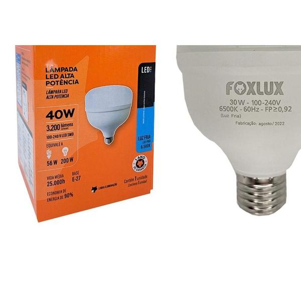 Imagem de Lampada Led Alta Potencia Foxlux 40W. 3600Lm Bivolt 6500K.