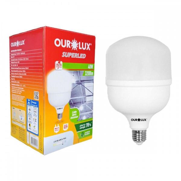 Imagem de Lampada Led Alta Potencia Ourolux 40W. 6500K. 3200Lm E-27