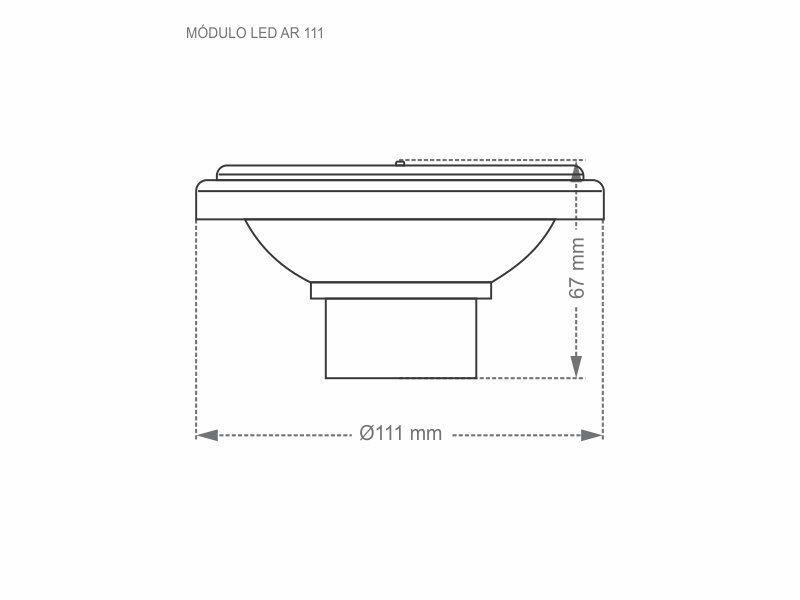 Imagem de Lâmpada Led AR111 10W 24 Modulo Dimerizável Taschibra Bivolt