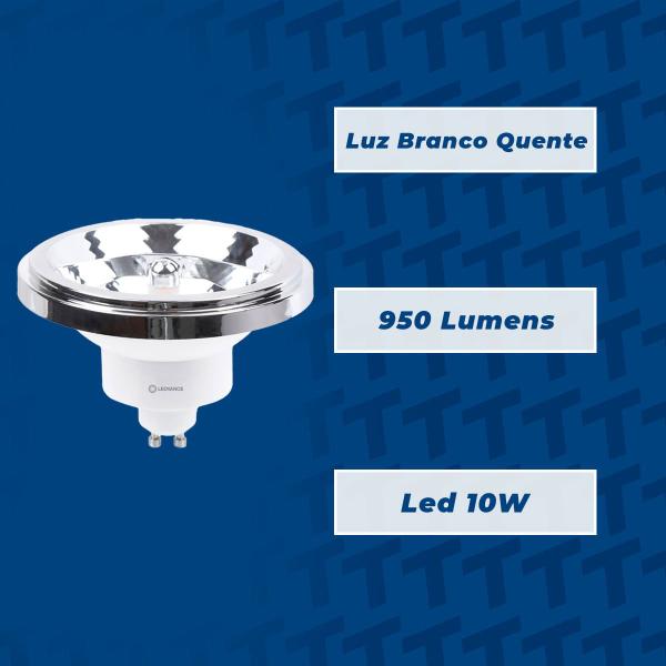 Imagem de Lâmpada Led AR111 10w Branco Quente 24G Bivolt 950lm Ledvance