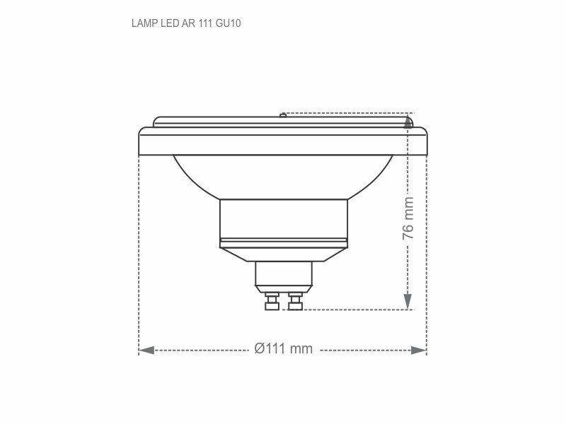 Imagem de Lâmpada Led AR111 12W 24 GU10 Dimerizável Taschibra Bivolt 2700K Luz Quente