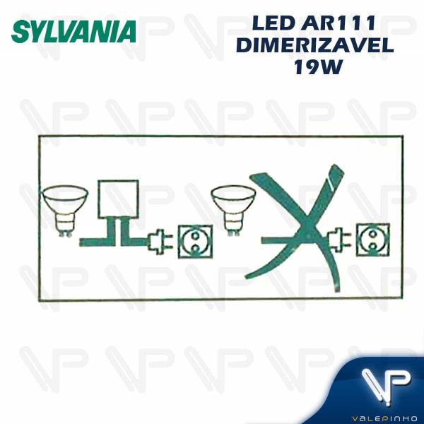 Imagem de Lampada led ar111 19w 127v 25g 3000k(branco quente)g53 dimerizável