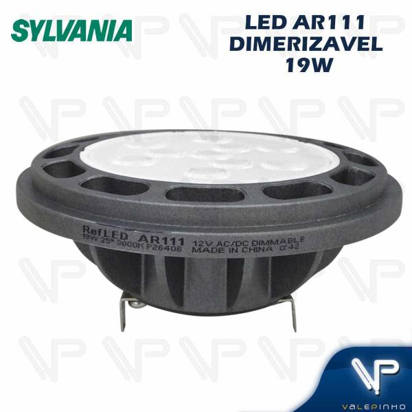 Imagem de Lampada led ar111 19w 12v 25g 3000k(branco quente)g53 dimerizável