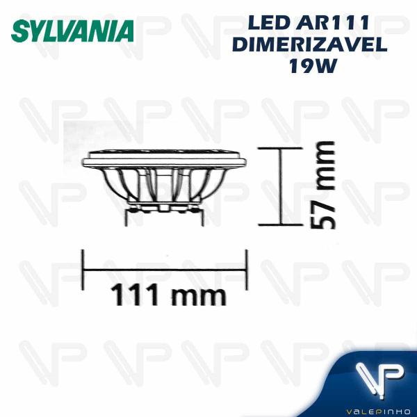 Imagem de Lampada led ar111 19w 220v 25g 3000k(branco quente)g53 dimerizável