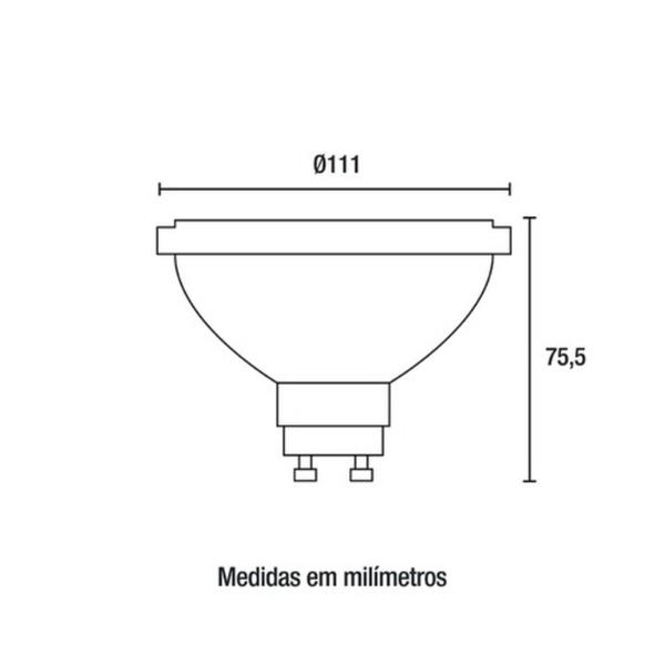 Imagem de Lâmpada LED AR111 GU10 12W 720lm 2.700K Blumenau Única