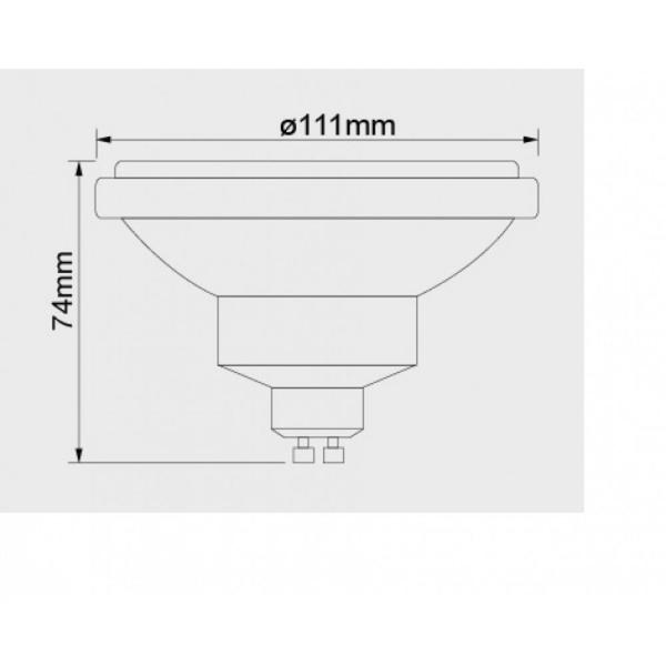 Imagem de Lampada led ar111 refletora biv gu10 12w 2700k quente