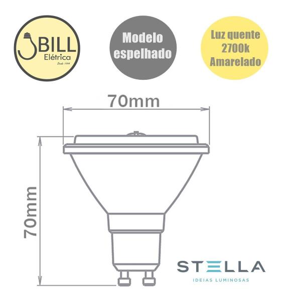 Imagem de Lâmpada Led Ar70 24 4,8w Gu10 Bivolt Quente 2700k