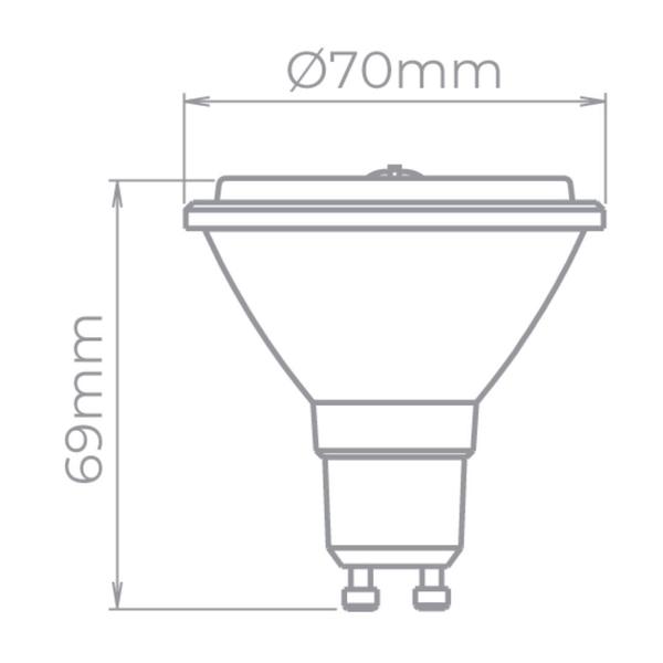 Imagem de Lâmpada Led Ar70 Eco 4,8W 24º Gu10 Branco Quente 2700K STH8434/27 Stella