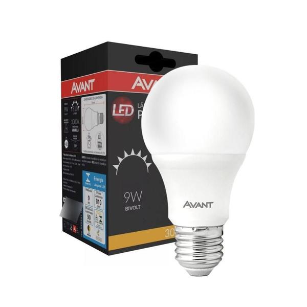 Lâmpada Led Avant 9W 3000k E27 Bivolt 20 Unidades Imagem de Lâmpada Led Avant 9W 3000k E27 Bivolt 20 Unidades