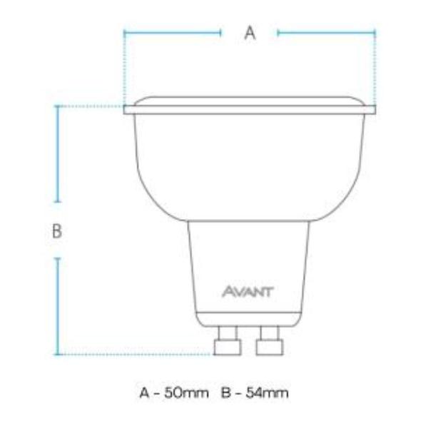 Imagem de Lâmpada Led Avant Dicroica MR16 4,8W 2700K GU10 Bivolt 10 Un