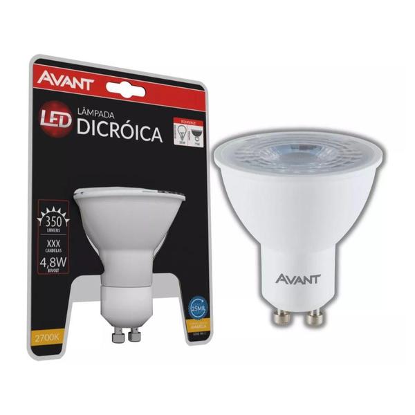 Imagem de Lâmpada Led Avant Dicroica MR16 4,8W 2700K GU10 Bivolt 5 Un