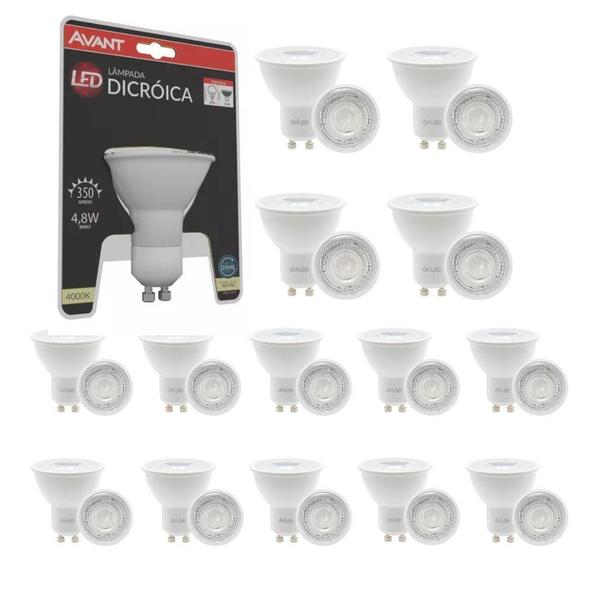 Imagem de Lâmpada Led Avant Dicroica MR16 4,8W 4000K GU10 Bivolt 15 Un