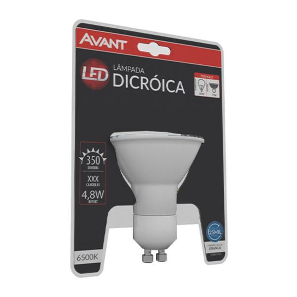 Imagem de Lâmpada Led Avant Dicroica MR16 4,8W 6500K GU10 Bivolt 10 Un