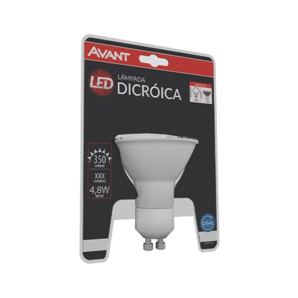 Imagem de Lâmpada Led Avant Dicroica MR16 4,8W 6500K GU10 Bivolt 10 Un