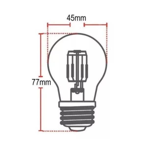 Imagem de Lâmpada Led Avant Retro Ambar G45 2W 2200K E-27 Bivolt 3 Und