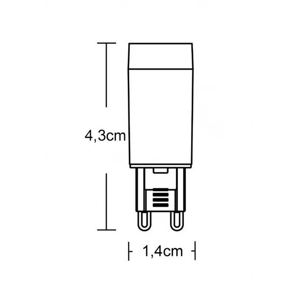 Imagem de Lampada led bipino g9 3w branco quente 3000k biv galaxy