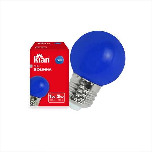 Imagem de Lâmpada Led Bolinha 1w Colorida 127v E-27 Kit 2und