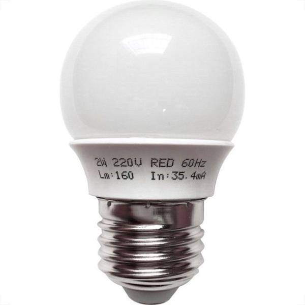 Imagem de Lampada Led Bolinha Ecolume E27 2W X 220V Vermelha 27174