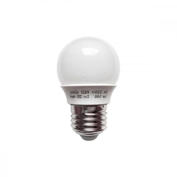 Lampada Led Bolinha Ecolume E27 2W X 220V Vermelha 27174 Imagem de Lampada Led Bolinha Ecolume E27 2W X 220V Vermelha 27174