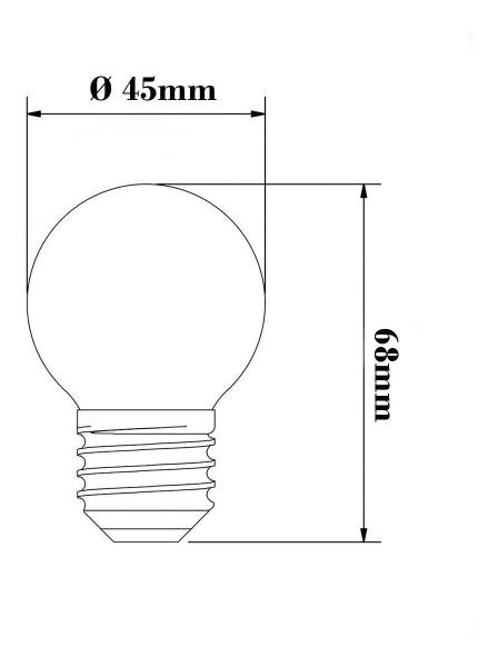 Lâmpada Led Bolinha G45 1w 127v E27 Rosa Lustre - KIAN Imagem de Lâmpada Led Bolinha G45 1w 127v E27 Rosa Lustre