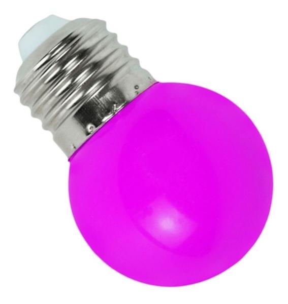 Imagem de Lâmpada Led Bolinha G45 1w 127v E27 Roxa Lilas Lustre