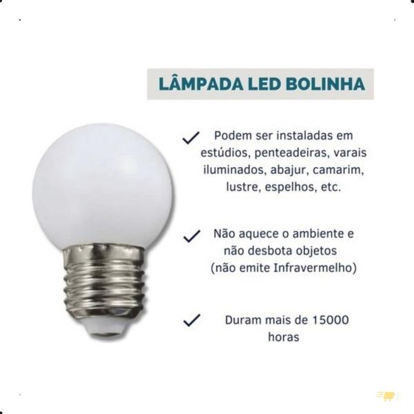 Imagem de Lâmpada LED bolinha G45 E27 Branco Frio 127V