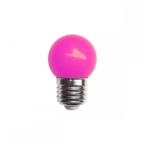 Imagem de Lampada Led Bolinha Galaxy E27 3Wx127V Rosa 1234 . / Kit C/ 10