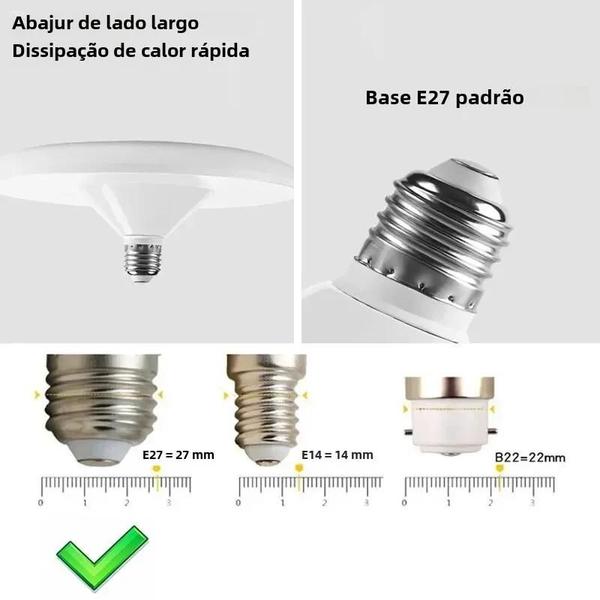 Imagem de Lâmpada LED Branca 6500K E27 220V - Alta Renderização de Cores - Economia de Energia