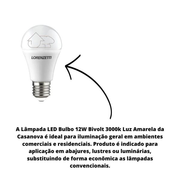 Imagem de Lampada Led Bulb 12W Amarela Bivo Lorenzetti