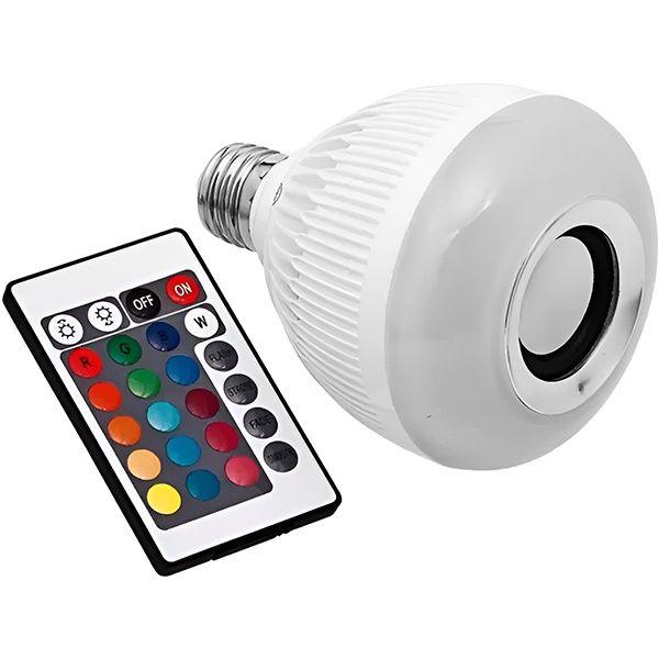Lâmpada LED Bulb Musical RGB Bivolt com Bluetooth e Controle de Luz e Som - Lehmox Imagem de Lâmpada LED Bulb Musical RGB Bivolt com Bluetooth e Controle de Luz e Som