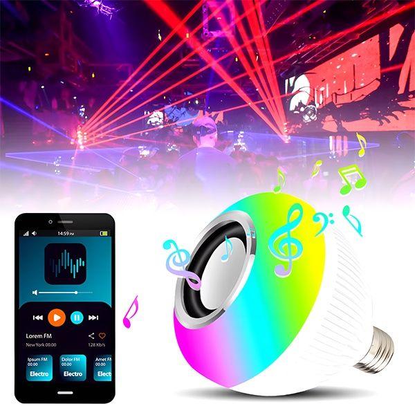Lâmpada LED Bulb Musical RGB Bivolt com Bluetooth e Controle de Luz e Som - Lehmox Imagem de Lâmpada LED Bulb Musical RGB Bivolt com Bluetooth e Controle de Luz e Som