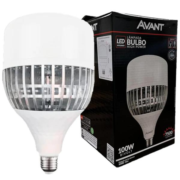 Lampada Led Bulbo 100w E27 Branco Frio 6500K Alta Potencia - Avant Imagem de Lampada Led Bulbo 100w E27 Branco Frio 6500K Alta Potencia