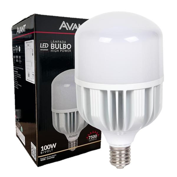 Imagem de Lampada Led Bulbo 100w E27 Branco Neutro 4000K Alta Potencia