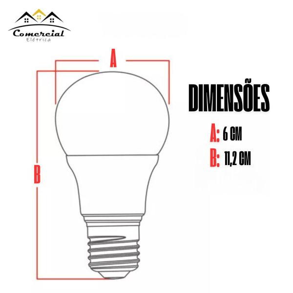 Imagem de Lâmpada LED bulbo 12W 6.500K - Econômica