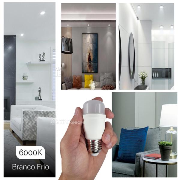 Imagem de Lâmpada LED Bulbo 12W E27 6500K Branco-Frio Perfeita para Plafons e Luminárias Compactas EB7207