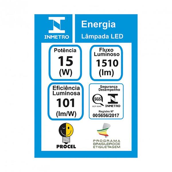 Imagem de Lâmpada Led Bulbo 15W Bivolt Luz Branca - Lorenzetti