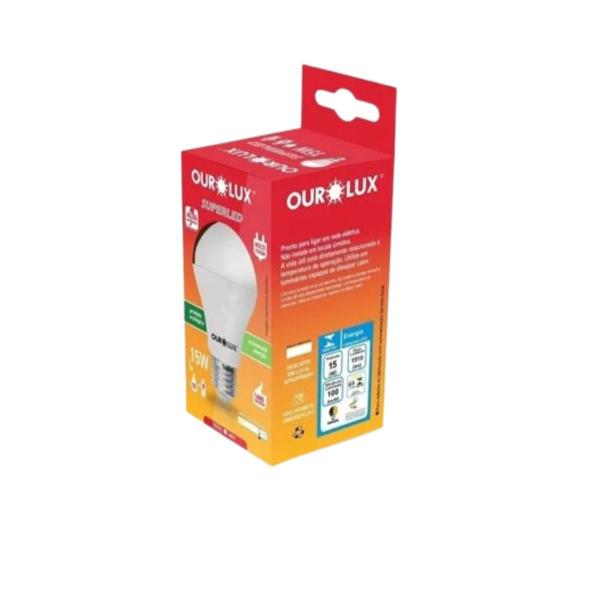 Imagem de Lampada Led Bulbo 15w Branco Frio 6500k Bivolt - Ourolux