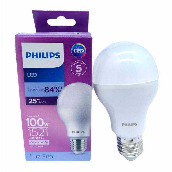 Imagem de Lâmpada LED Bulbo 16W Bivolt 1521 Lumens 6500K Philips